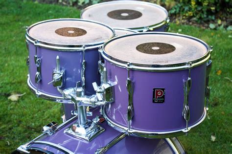 Vintage 1970s Premier Drum Kit in Polychromatic Purple - More Drums