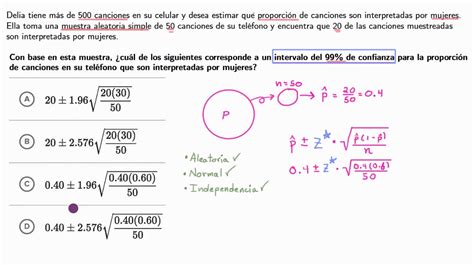 Ejemplo Para Calcular Un Intervalo De Confianza Khan Academy En