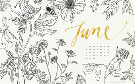 Desktop June Calendar Calendar Wallpaper Watercolor Floral Wallpaper Calendar