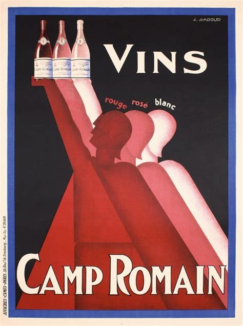 Original 1920s 30s French Art Deco Wine Poster Vintage French Posters