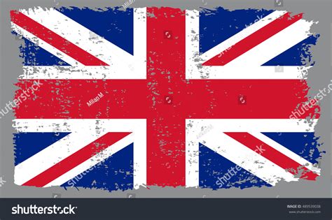 Grunge Uk Flag British Flagvector Template Stock Vector Royalty Free