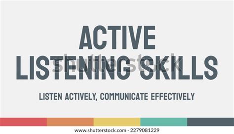 Active Listening Skills Techniques Fully Engaging Stock Vector (Royalty ...