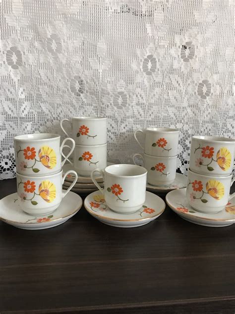 Vintage Tognana Coffee Set Italian Porcelain Cup Etsy