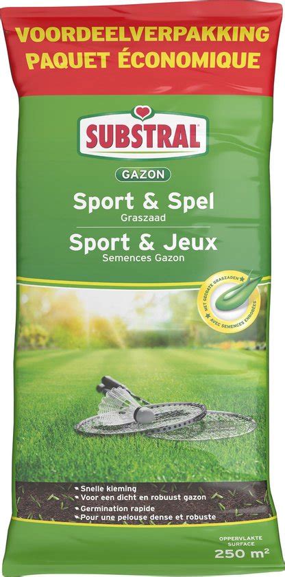 Substral Sport Spel graszaad dicht en robuust gazon tot 250m² bol