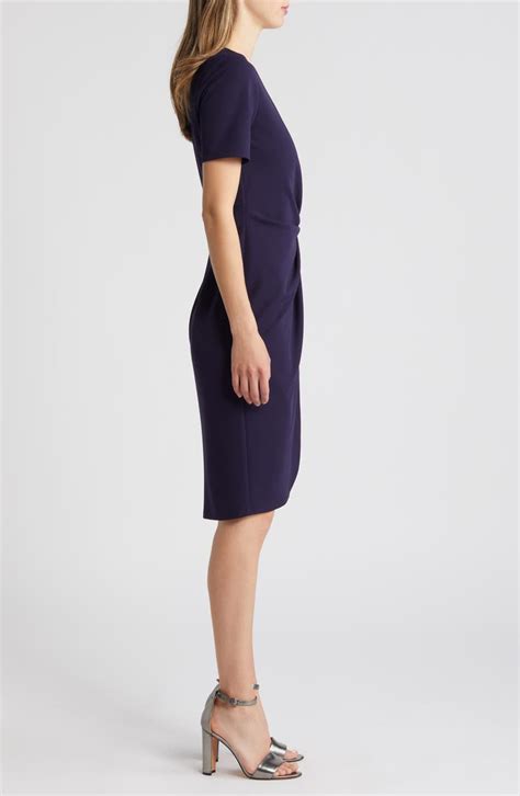 Tahari Asl Side Twist Crepe Sheath Dress Nordstrom