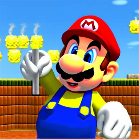 A Screenshot From Super Mario 64 With Mario Smoking A Cigarette R