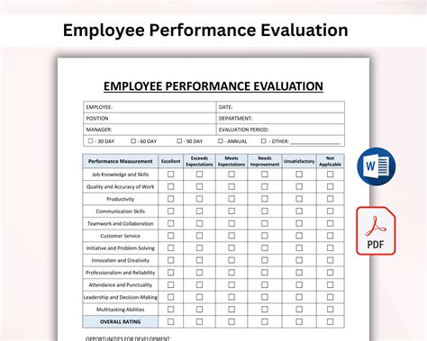 Employee Performance Evaluation Editable. Employee Assessment. Employee ... 