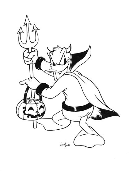 Donald Duck Halloween Coloring Pages