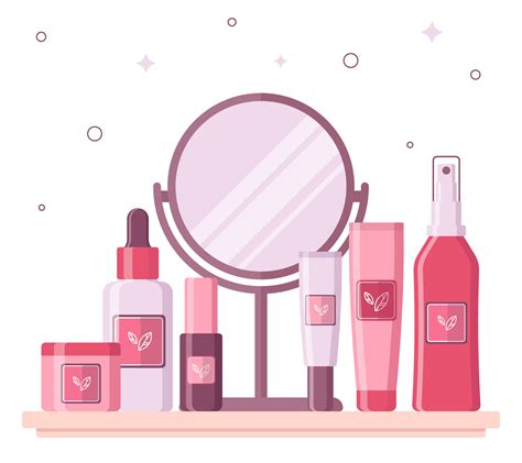 Skin Care Cosmetics Background Flat Design 10567945 Vector Art At