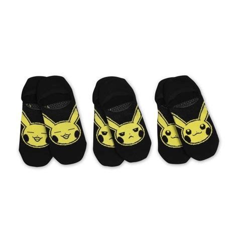 Pikachu Moods No Show Socks Pairs One Size Adult Pok Mon Center