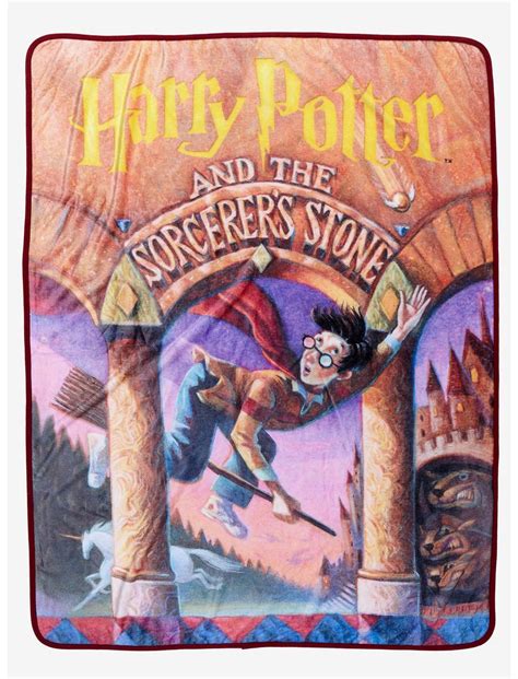 Harry Potter Sorcerer's Stone Book Cover Throw Blanket | Hot Topic