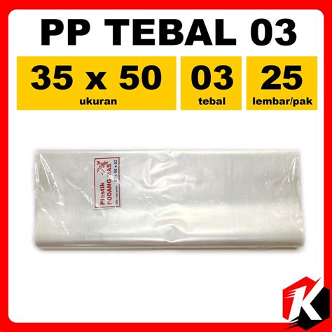 Jual Kantong Plastik PP Bening Tebal 03 35 X 50 Isi 25 Lembar