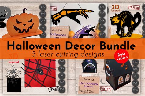 Halloween Laser Cut Bundle 3d Layered Graphic By Datsencreate · Creative Fabrica