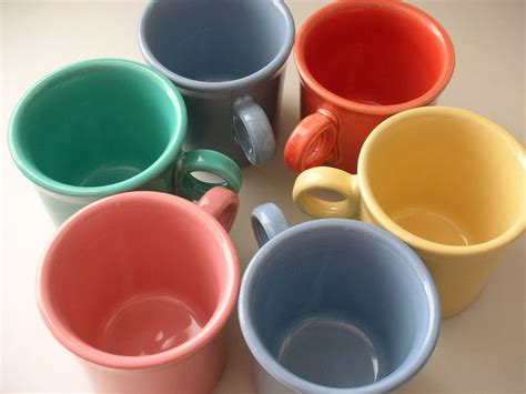 6 Fiesta Mugs Assorted Colors Fiestaware Tom And Jerry Mugs Set Etsy