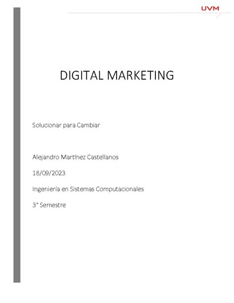 Digital Marketing Blackboard Actividad Digital Marketing Solucionar