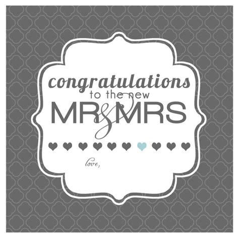 Congratulations Wedding Card Printable