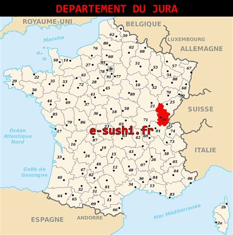 Carte - Département Jura - Arts et Voyages