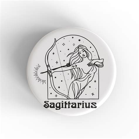 Sagittarius Woman Badge Magnet Nowstalgia