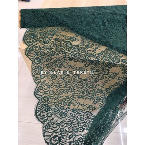 Jual Bahan Kebaya Brokat Semi Prancis Katun Panel 3m X 1 55m Shopee