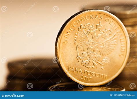 The Russian rouble coin stock photo. Image of success - 114186062