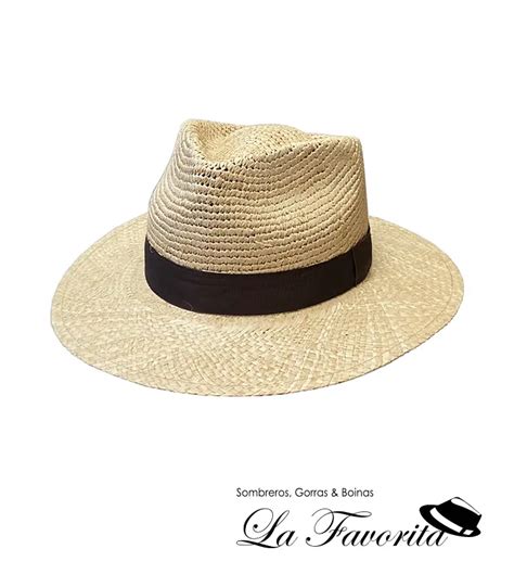 Sombrero Verano Indiana Rafia Ala Ancha Bajada Hat Club