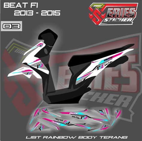 STIKER STRIPING HONDA BEAT FI 2013 2015 TRANSPARAN PREMIUM KEREN LIS