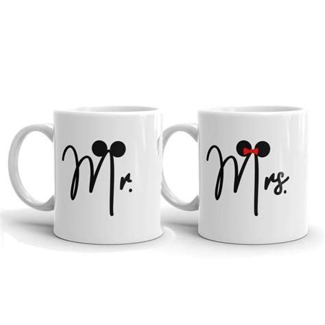 Disney Mr And Mrs Mugs Disney Wedding T Disney Coffee Mugs Newlywed