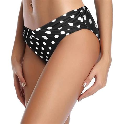 Bas De Maillot De Bain Menstruel Femme Bikini Mid Waisted Triangle