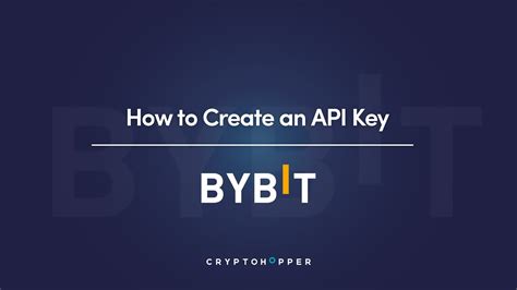 How To Create An Api Key With Bybit Youtube