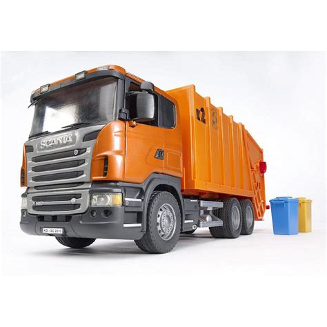 Bruder Orange Scania Garbage Truck