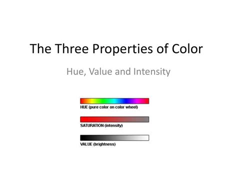 The Three Properties of Color