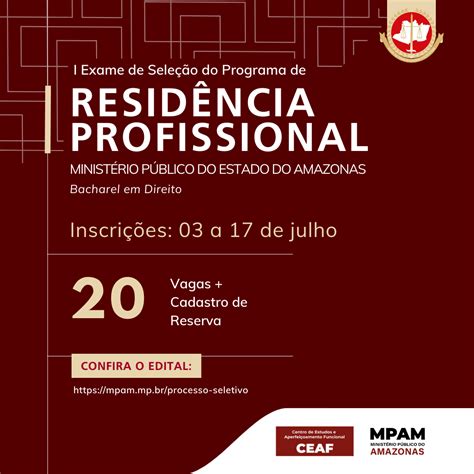 PGJ divulga edital de seleção do Programa de Residência Profissional do