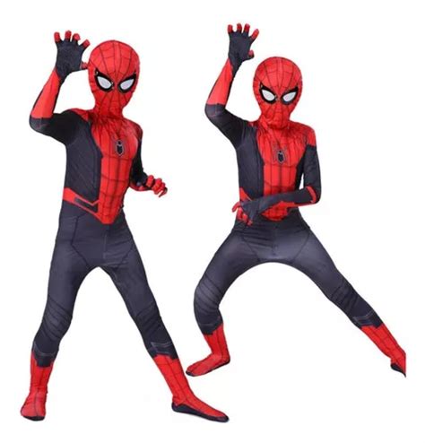 Disfraz De Spiderman tom Holland lejos De Casa Para Niños MercadoLibre