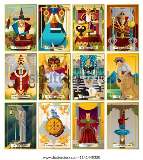 Tarot Cards Collection Stock Vector Royalty Free 1141440320