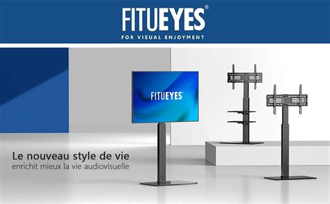 Fitueyes Meuble Tv Pied Pour Hauteur R Glable Niveaux