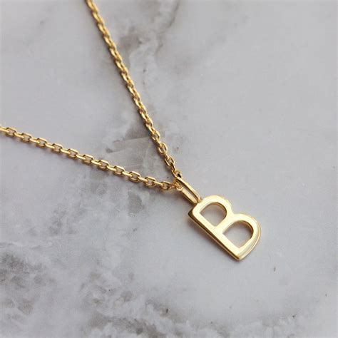 Gold Initial Necklace Pendant Delicate Initial Necklace Carrie