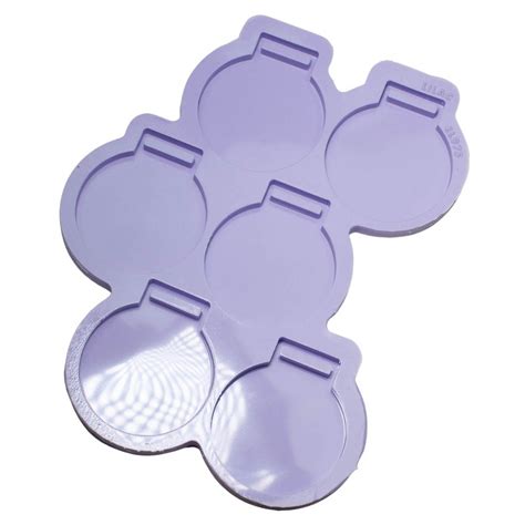 Molde De Silicone Para Resina Paleta Medalhas 6 Cavidades 5 7 Cm