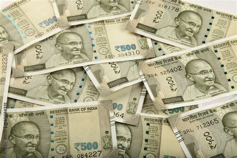 Indian 500 Rupees Currency Notes Background Stock Photo Adobe Stock