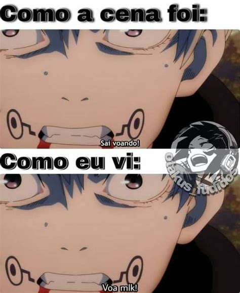 Two Anime Faces With The Caption That Says Comoo A Cena Foi