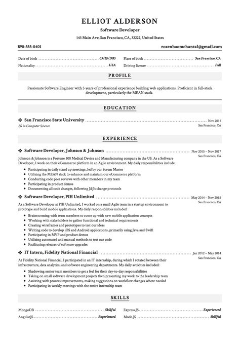 24 Software Developer Resume Examples For 2023