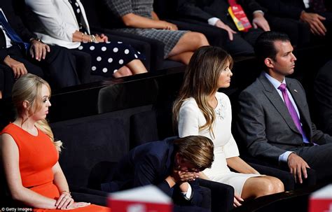 Donald Trumps Son Barron Supports Him At His Rnc Speech Daily Mail