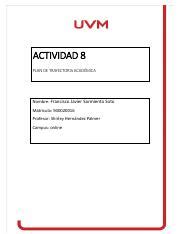 A8 FJSS pdf ACTIVIDAD 8 PLAN DE TRAYECTORIA ACADÉMICA Nombre