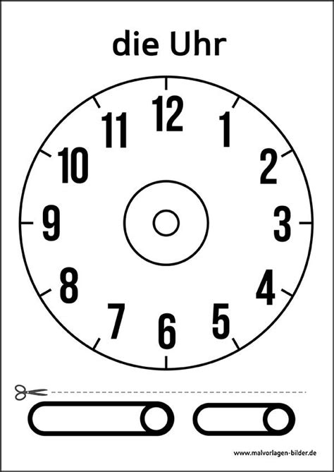 Uhr Vorlage Zum Ausdrucken