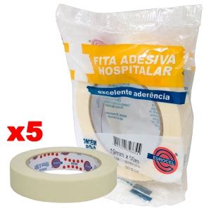 Fita Adesiva Hospitalar Eurocel 19 mm x 50 m 5 UNIDADES Cirúrgica