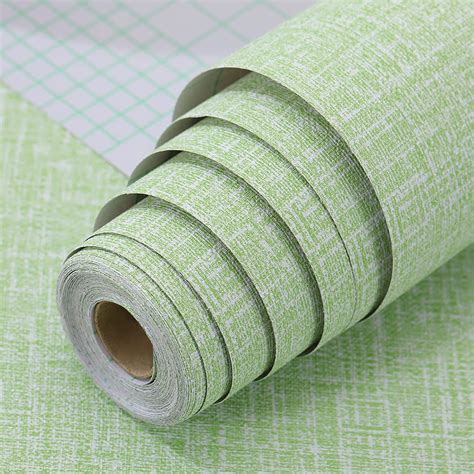 Lovada Peel And Stick Wallpaper Green Grass Cloth Wall Paper 40 X 250