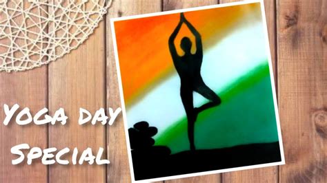 How To Draw Yoga Day Drawing Yoga Day Poster Easy Oil Pastel