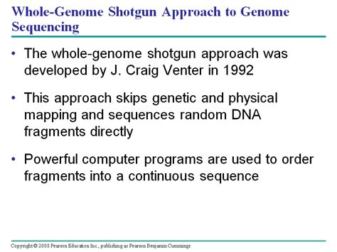 Whole Genome Shotgun Approach To Genome Sequencing