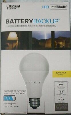 Battery Backup LED 40W Equivalent Soft White Bulb A21 FEIT Electric