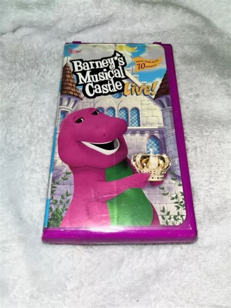 Barneys Musical Castle Live Vhs Small Purple Clamshell Case