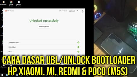 Ubl Unlock Bootloader Xiaomi Mi Redmi Poco M S Pakai Pc Youtube